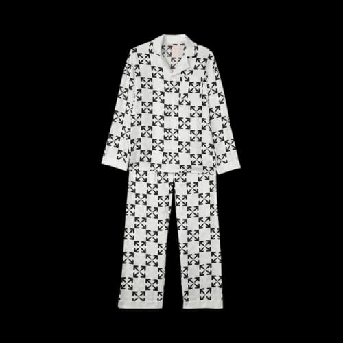 Off-White Arrow Pattern Pyjamas 'Black/White'