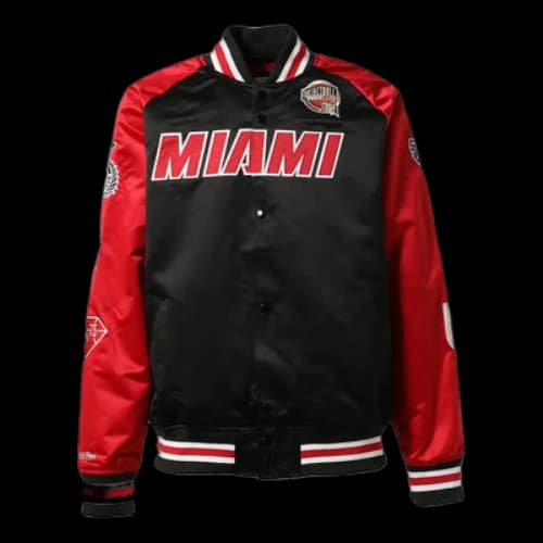 Mitchell & Ness x Nba Miami Heat Hof Satin Jacket 'Dwyane Wade 3'