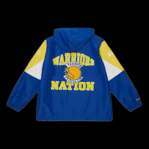 Mitchell & Ness x NBA Team Origins Anorak Quarter-Zip Pullover Hoodie 'Royal Golden State Warriors'