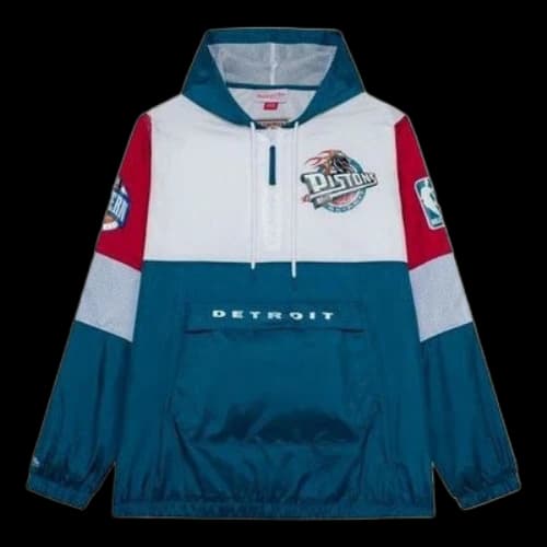 Mitchell & Ness x NBA Detroit Pistons Hard Wood Classic Pullover Jackets 'Teal '