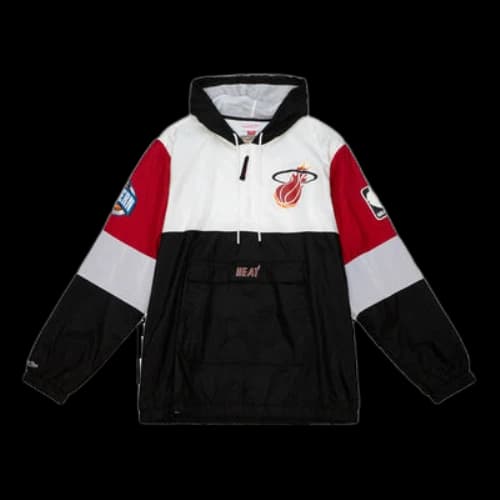 Mitchell & Ness x NBA Miami Heat Windbreaker Jacket 'White'