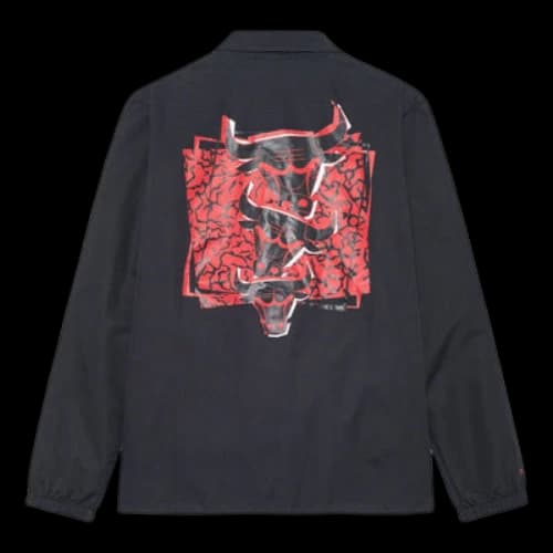 Mitchell & Ness x NBA Chicago Bulls Born And Bred Windbreaker Jacket 'Black'