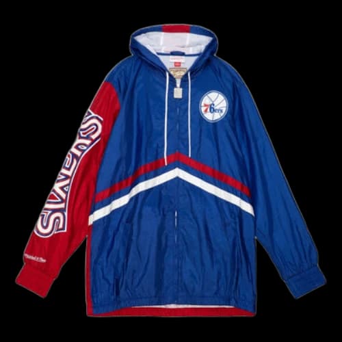 Mitchell & Ness x Philadelphia 76ers Undeniable Full Zip Windbreaker Jacket 'Blue'