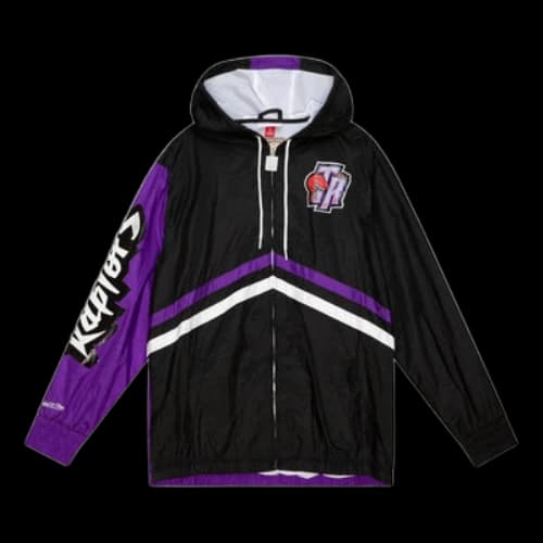 Mitchell & Ness x NBA Toronto Raptors Undeniable Full Zip Windbreaker Jacket 'Black Purple'