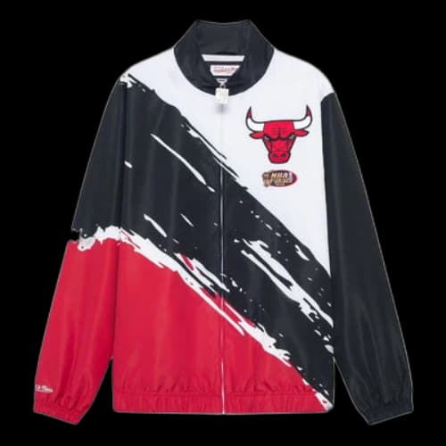 Mitchell & Ness x NBA Chicago Bulls Full-Zip Windbreaker Jacket 'Black'