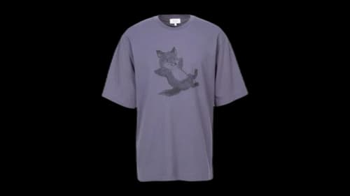 Maison Kitsune Chillax S/S T-Shirt Bluegrey