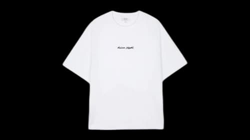 Maison Kitsune Handwriting S/S T-Shirt White