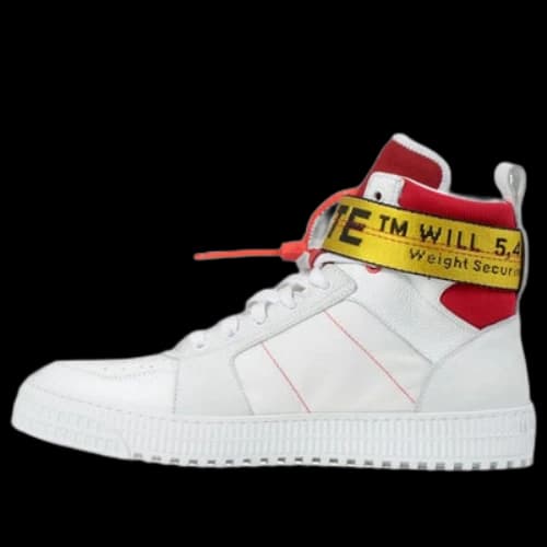 Off-White HI Top Sneakers 'White Red'