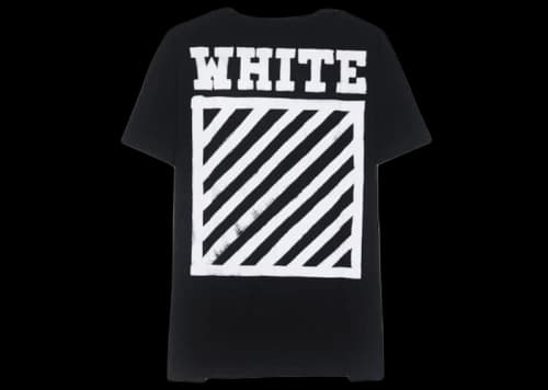 OFF-WHITE Brushed Diag T-shirt Black/White