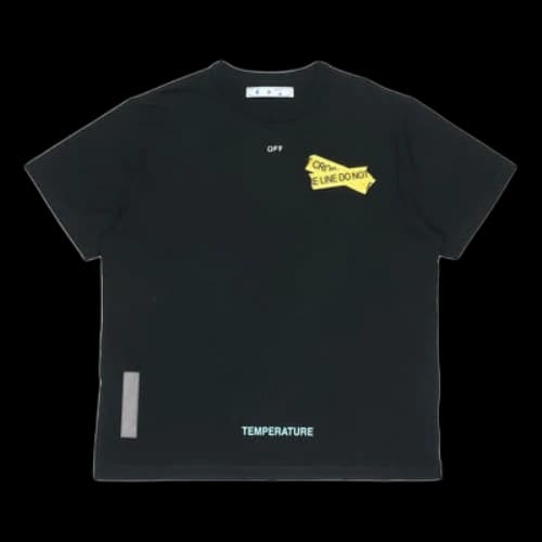 Off-White Back Yellow Arrow Short Sleeve Black