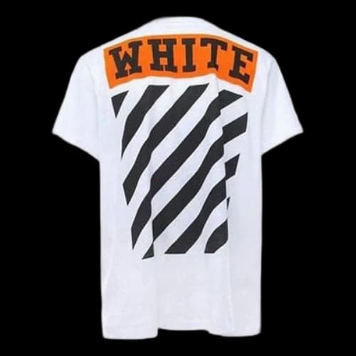 Off-White Stripe Logo Printing Short Sleeve Ordinary Version White