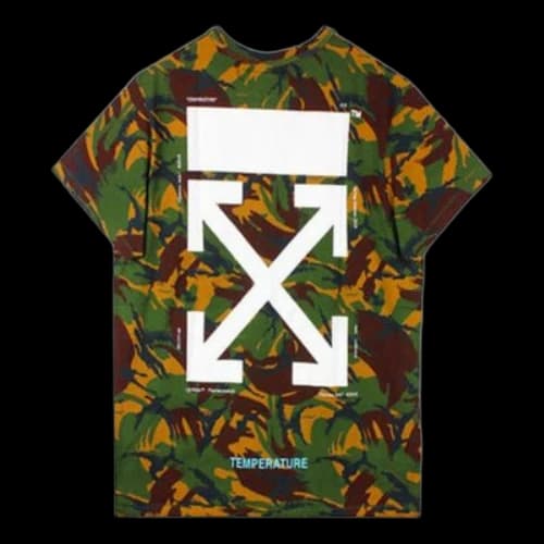 Off-White Green Camouflage Arrows Short Sleeve