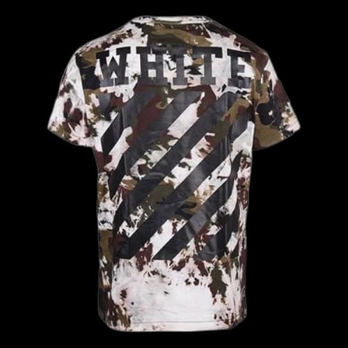 Off-White Camouflage Short Sleeve Multicolor