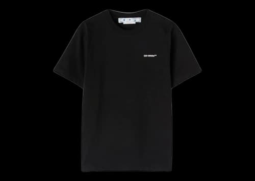 OFF-WHITE Wave Outline Diag Slim S/S Tee Black/White