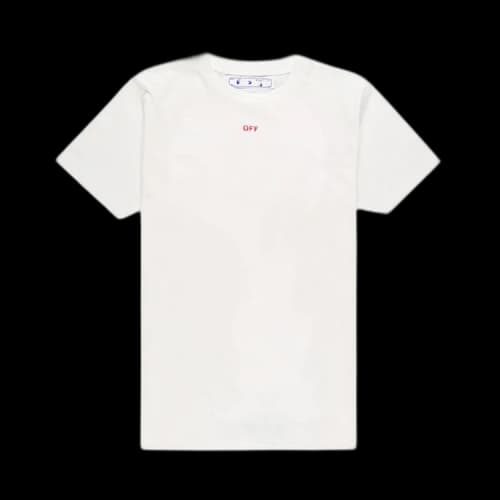 Off-White Stencil Short-Sleeve Slim Tee 'White/Red'