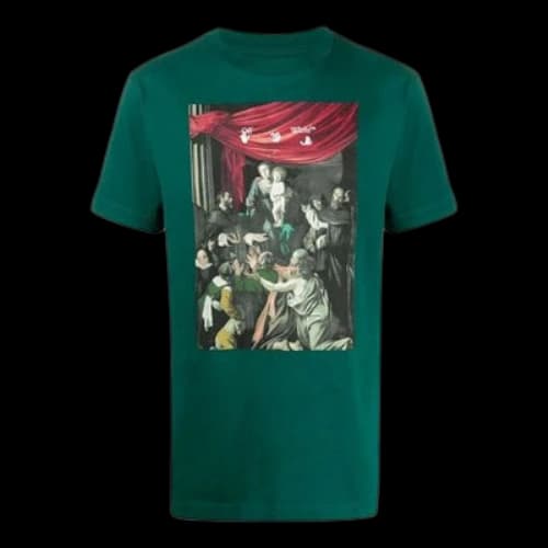 Off-White FW20 Caravaggio Printed Men Green