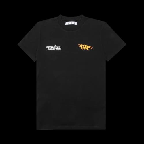 Off-White FW20 Flash Logo Applique Short-sleeve Tee Men's Black