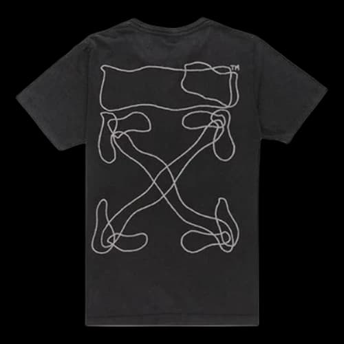 Off-White Abstract Arrows Slim Geometry Embroidered Short Sleeve t Ordinary Version