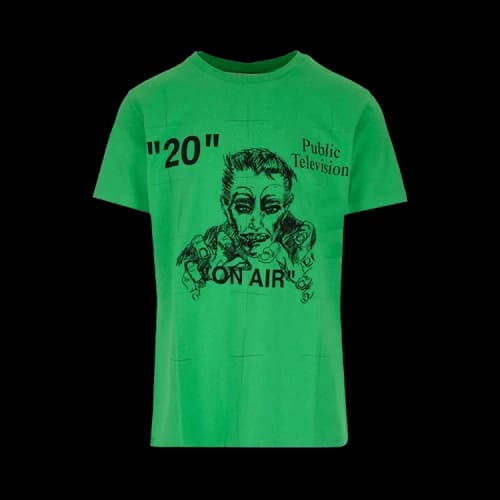 Off-White Mirko Artist Short-Sleeve Slim Tee 'Green'