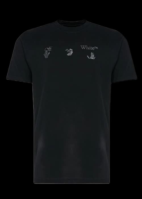 OFF-WHITE Slim Fit Drowning Logo Vintage T-Shirt Black