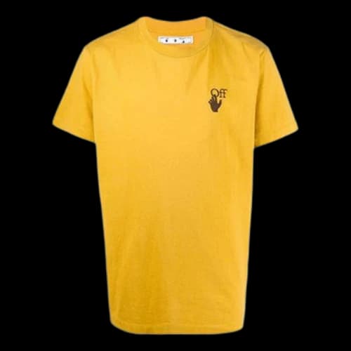 Off-White Logo Applique Short-sleeve Tee Men's Yellow