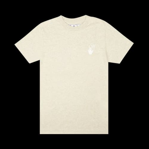 Off-White White Cut Here Slim T-Shirt 'Grey'