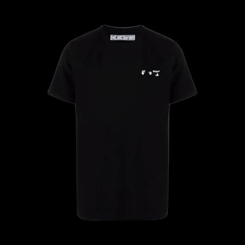 OFF-WHITE Drowning Man Logo Print Slim Fit T-Shirt Black White