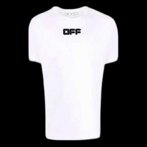 Off-White FW21 logo Printing Short Sleeve Loose Fit White