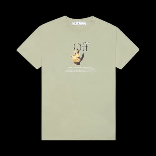 Off-White Logo Printing Round Neck Short Sleeve Light Brown T-Shirt
