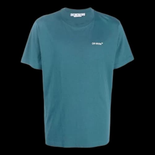 Off-White SS22 Solid Color Arrow Logo Printing Short Sleeve Version Blue T-Shirt
