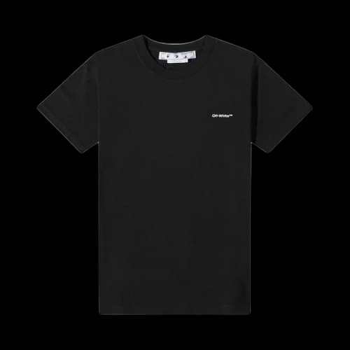 Off-White Wave Outline Diagonal Slim T-Shirt 'Black/White'