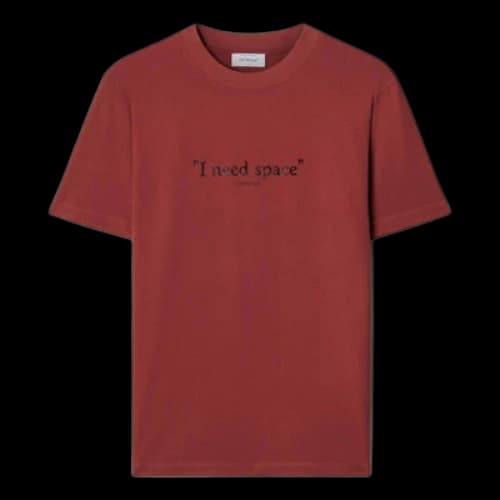 Off-White Give Me Space Cotton T-shirt 'Dark Brick-red Shade'