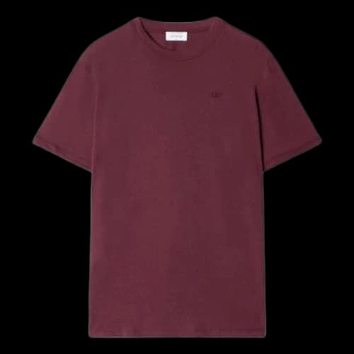 Off-White Logo-Embroidered Cotton T-shirt 'Burgundy'