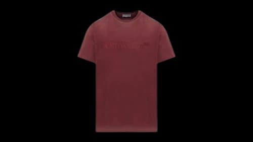 OFF-WHITE Laundy Slim Fit Pureed T-Shirt Red