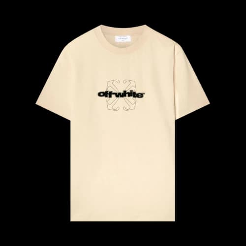 Off-White Flock Arrow Slim Tee 'Beige/Black'