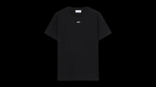 OFF-WHITE Newspaper Arrow Slim Logo Tee Black/White