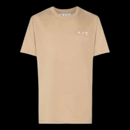 Men's Off-White x Browns Crossover Logo Printing Round Neck Short Sleeve Khaki (Women's)