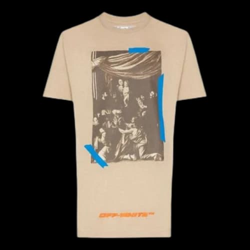 Off-White Browns 50 Co-branded Caravaggio Men Cream Color