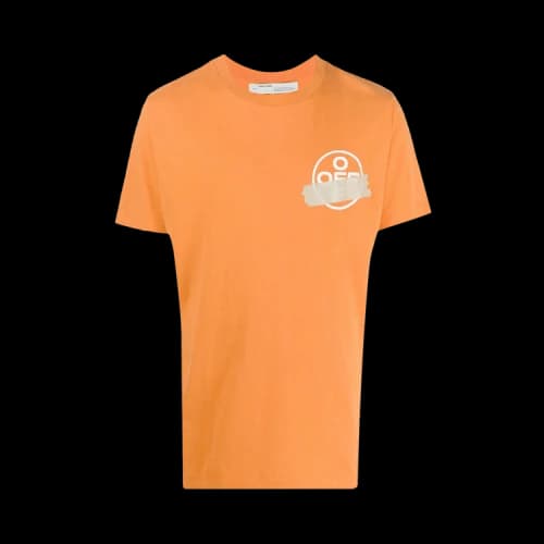 Off-White Slim Fit Tape Arrows T-Shirt 'Orange/Beige'