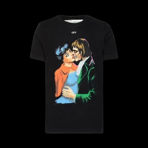 Off-White Kiss Print Crewneck T-Shirt 'Black'