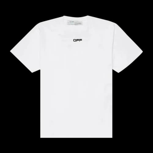Off-White Wavy Line Logo Basic Alphabet Slogan Short Sleeve Ordinary Version White
