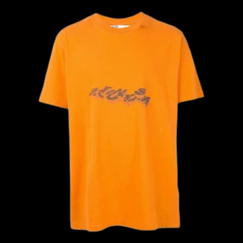 Off-White Geometry Arrow Logo Printing Round Neck Short Sleeve Orange