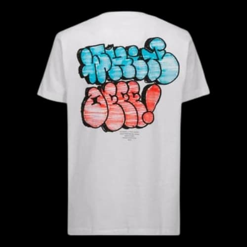 Off-White SS21 Graffiti Printing Short Sleeve White