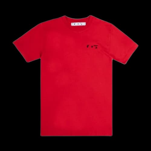 Off-White Logo Slim Tee 'Red/Black'