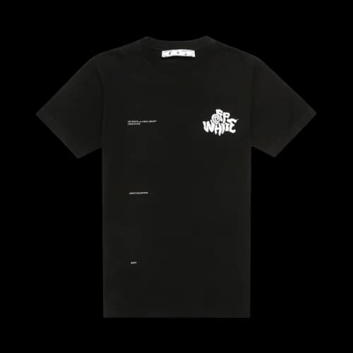 Off-White SS21 Adam Is Eve Logo Printing Round Neck Short Sleeve Ordinary Version Black