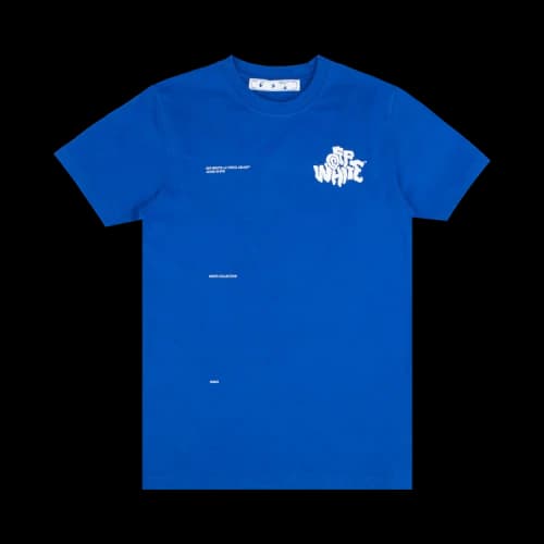 Off-White Off Blur Logo Slim Tee 'Blue/White'