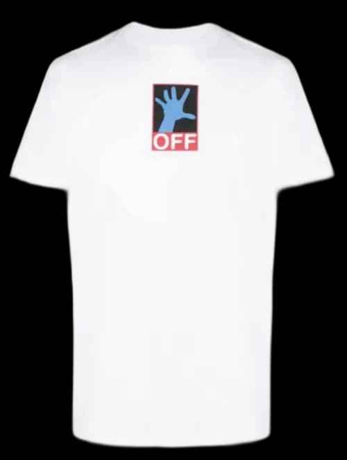 OFF-WHITE Hand Off Swimming Man T-shirt White/Blue