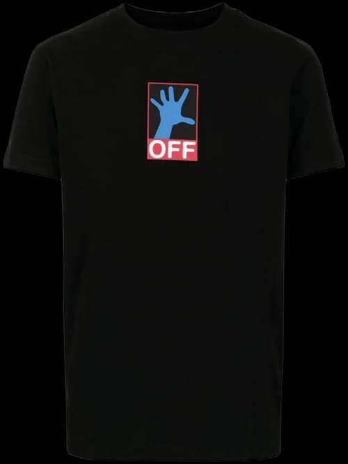 OFF-WHITE Hand Off Swimming Man T-shirt Black/Blue