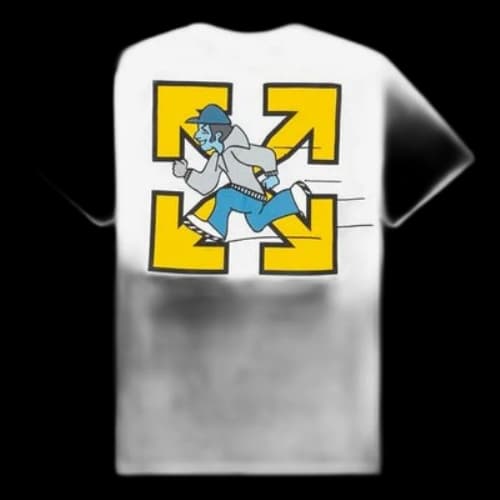 Off-White SS21 B-Boy Round Neck Printing Short Sleeve Pullover Short Sleeve Slim Fit Version White