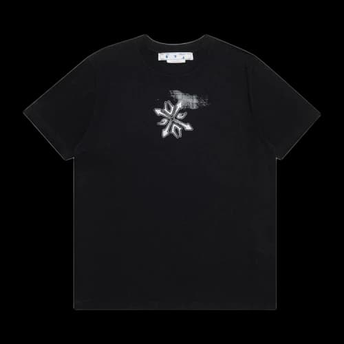 Off-White Tribal Type Slim Tee 'Black/White'